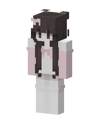 Pink Bow Girl skin, 3D preview