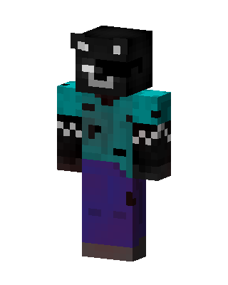 Teal Mob Boy skin, 3D preview