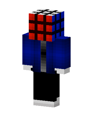 Cube Head skin, 3D preview