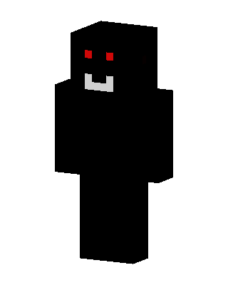 Black Glowing Villain Minecraft Halloween skin
