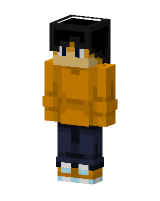 Orange Anime Boy Minecraft skin