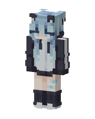 Blue Anime Girl Minecraft blue skin