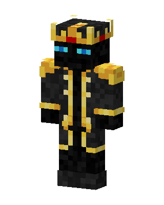 Black Glowing King Minecraft skin