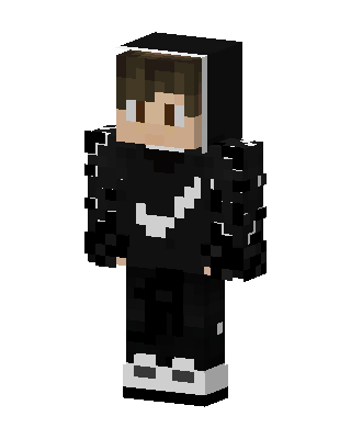 Shadow Hoodie Boy skin, 3D preview