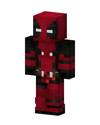 Red Masked Hero Boy skin, 3D preview