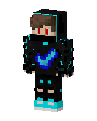 Cyan Tech Hoodie Minecraft skin