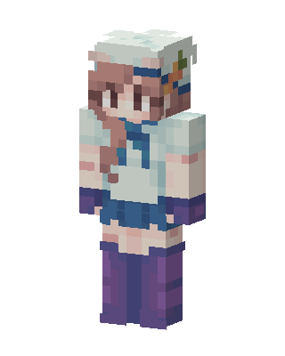 White Anime Girl Minecraft white skin