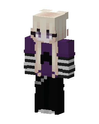 White Hoodie Girl skin, 3D preview
