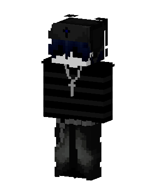 Gothic Cross Boy skin, 3D preview