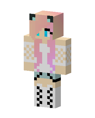 White Cutie Girl skin, 3D preview