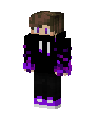 Black Emo Boy skin, 3D preview