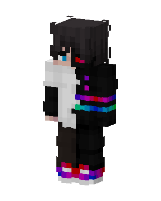Rainbow Split Hoodie skin, 3D preview