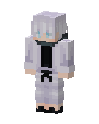 Silver Haori skin, 3D preview