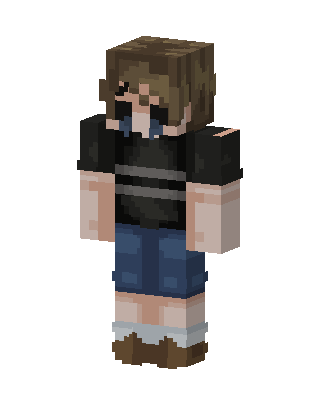 Black Player Boy skin, 3D preview