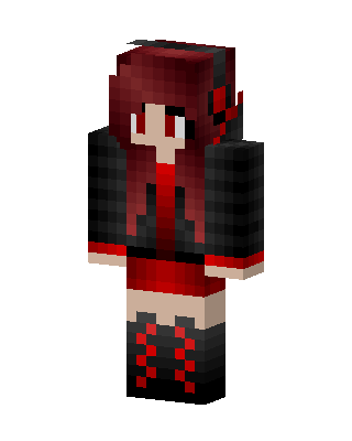 Red Villain Girl Minecraft skin