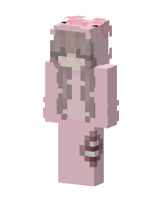 Pink Piggy Girl skin, 3D preview