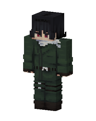 Green Anime skin, 3D preview