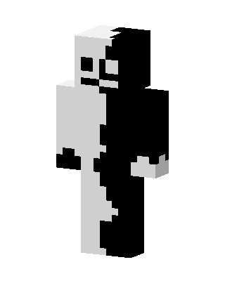 Split Panda skin, 3D preview