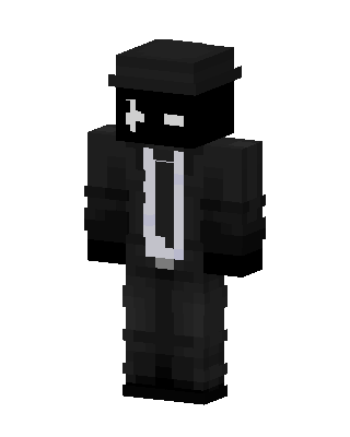 Black Masked Villain Boy skin, 3D preview