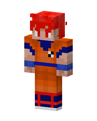 Orange Anime Boy Minecraft skin