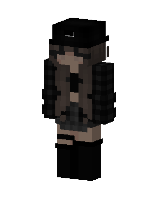 Black Emo Girl Minecraft skin