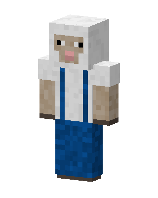 Sheep Hoodie skin, 3D preview