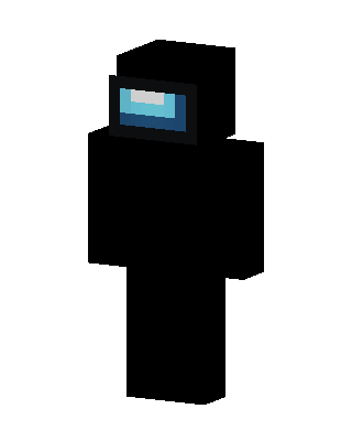 Black Crewmate Minecraft skin