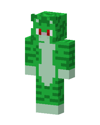 Green Dino skin, 3D preview