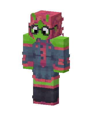 Dragon Fruit Nerd skin, 3D preview