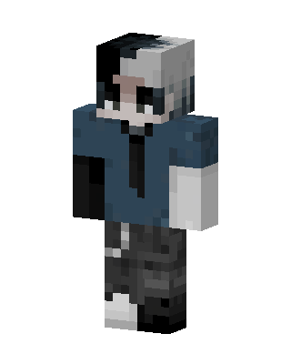 Monochrome Hoodie Boy skin, 3D preview