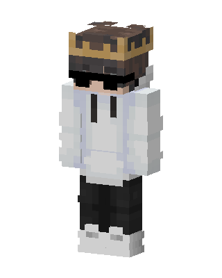 Crowned Hoodie Boy skin, 3D preview
