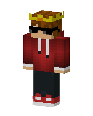 Crowned Red Hoodie Minecraft skin