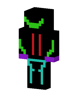 Neon Hoodie skin, 3D preview