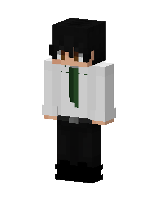 Green Tie Student skin, 3D preview