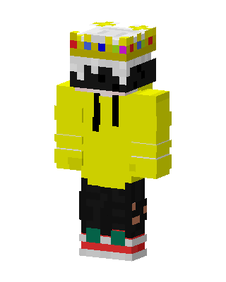 Crowned Yellow Hoodie skin, 3D preview