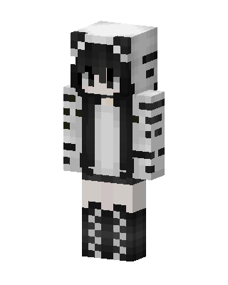 White Tiger Hoodie skin, 3D preview