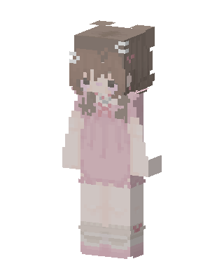 Pink Pajama Girl skin, 3D preview