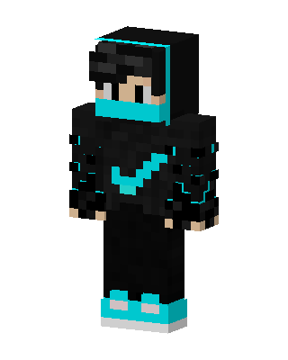 Cyan Shadow Hoodie Minecraft skin