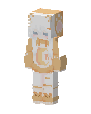 Cream Cat skin, 3D preview
