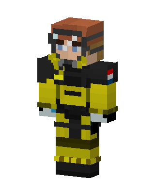 Hazmat Pilot skin, 3D preview