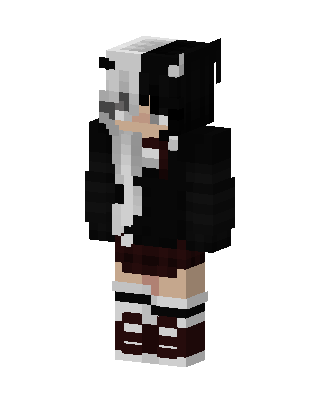 Black Anime Girl Minecraft e-girl skin