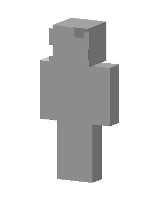 Blank Gray skin, 3D preview