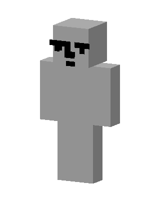 Gray Smirk skin, 3D preview