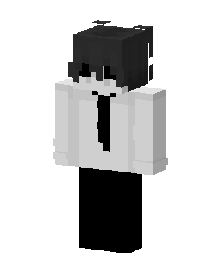 Monochrome Office Boy skin, 3D preview