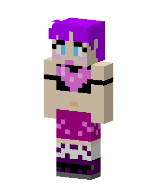 Purple Pop Girl skin, 3D preview