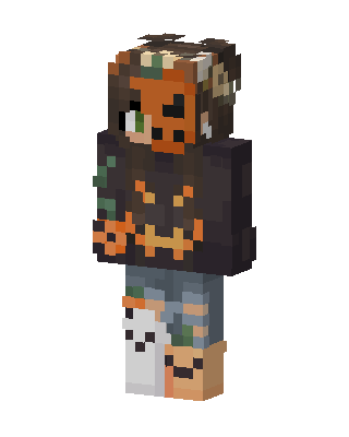 Pumpkin Girl skin, 3D preview