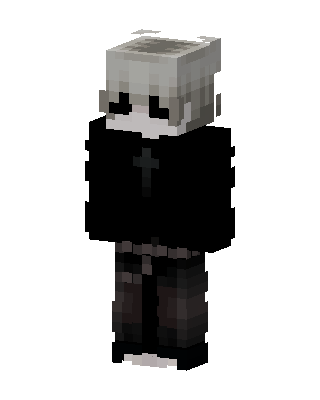 Black Villain Minecraft goth skin