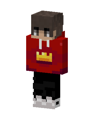Crown Hoodie Boy skin, 3D preview