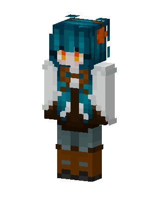Teal Anime Girl Minecraft skin