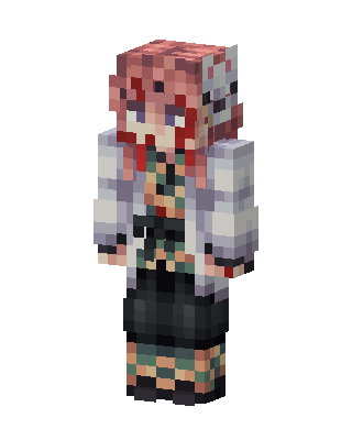 White Player Girl skin, 3D preview